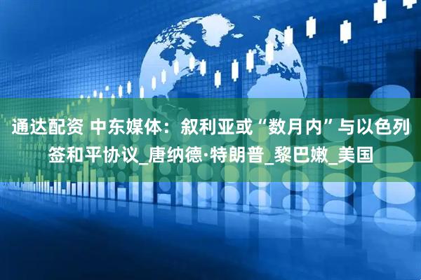 通达配资 中东媒体：叙利亚或“数月内”与以色列签和平协议_唐纳德·特朗普_黎巴嫩_美国