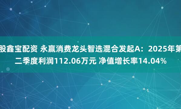 股鑫宝配资 永赢消费龙头智选混合发起A：2025年第二季度利润112.06万元 净值增长率14.04%